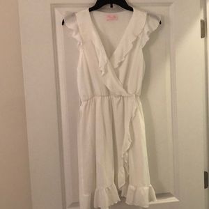 Pink Lily White Dress